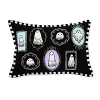 Ghost Family Portraits Lumbar Throw Pillow