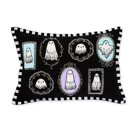 Ghost Family Portraits Lumbar Throw Pillow