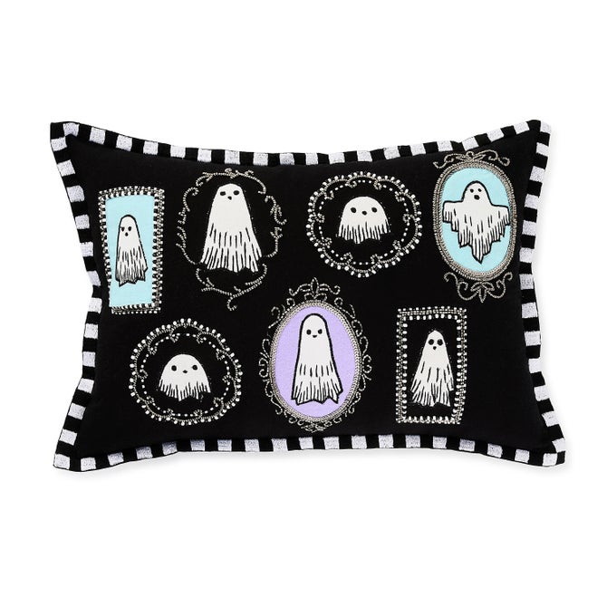 Ghost Family Portraits Lumbar Throw Pillow image number 0