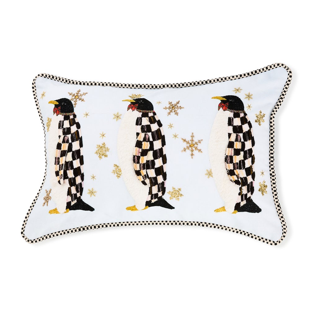 Penguin Parade Throw Pillow mackenzie-childs Panama imagen 1