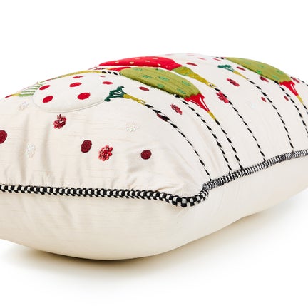 Festive Ornaments Lumbar Throw Pillow