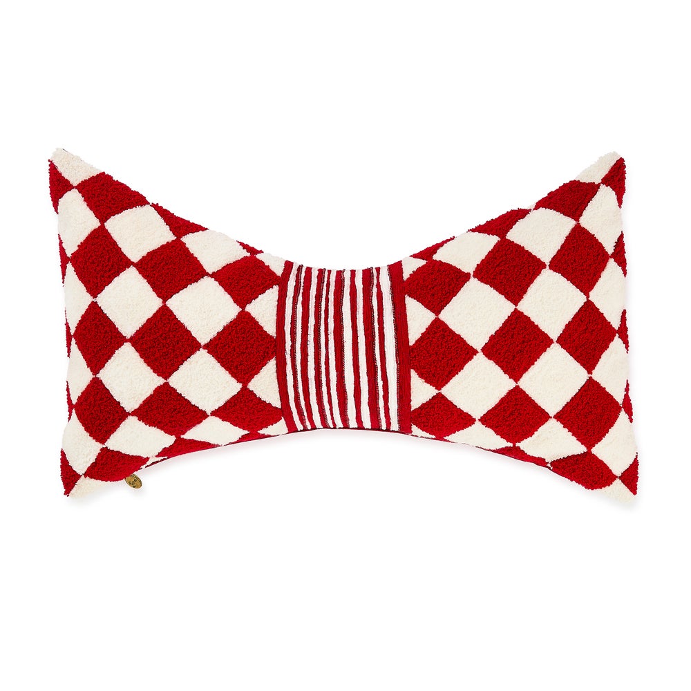 Red Diamond Bow Pillow mackenzie-childs Panama imagen 1
