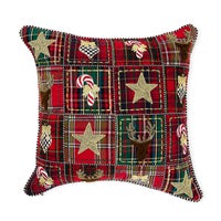 Holiday Squares Throw Pillow