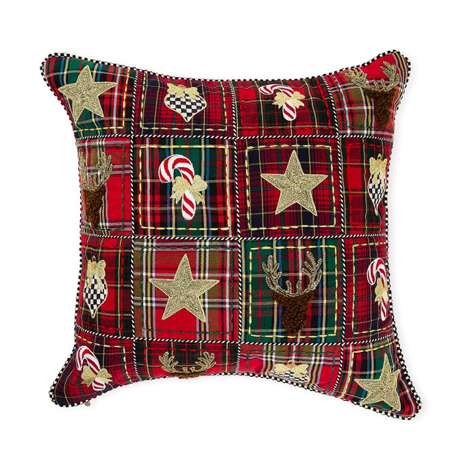 Holiday Squares Throw Pillow image number 0