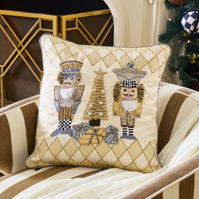 Glam Up Nutcracker Throw Pillow image number 1