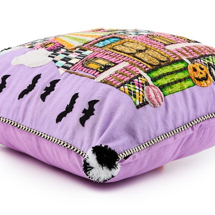 Trick or Treat House Throw Pillow