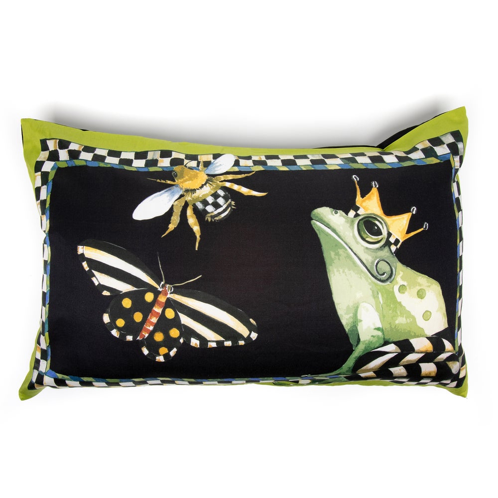 Frog and Bee Lumbar Pillow mackenzie-childs Panama imagen 1
