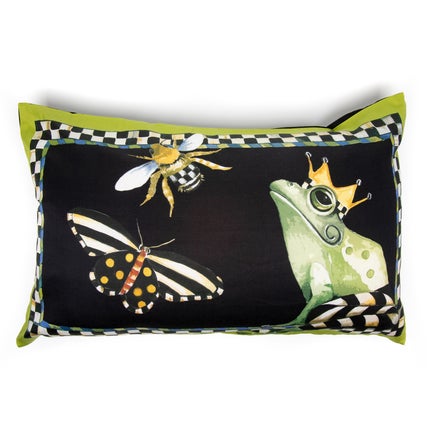 Frog and Bee Lumbar Pillow
