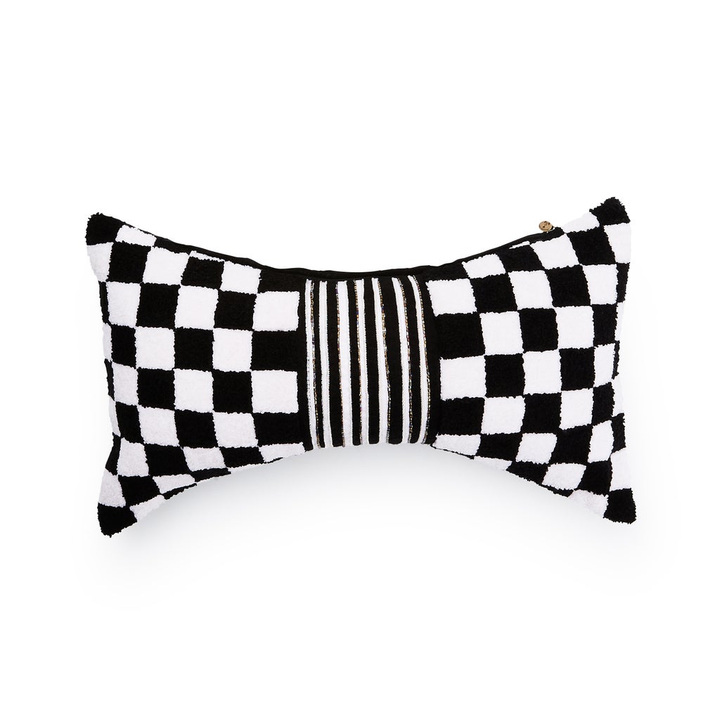 Bow Shaped Throw Pillow - Black mackenzie-childs Panama imagen 1
