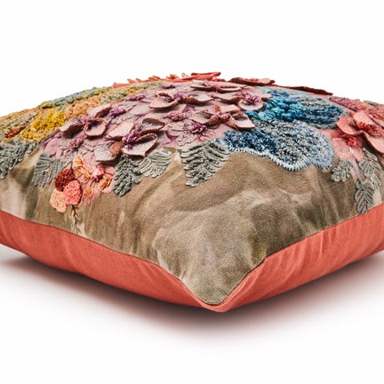 Petal Palette Floral Throw Pillow