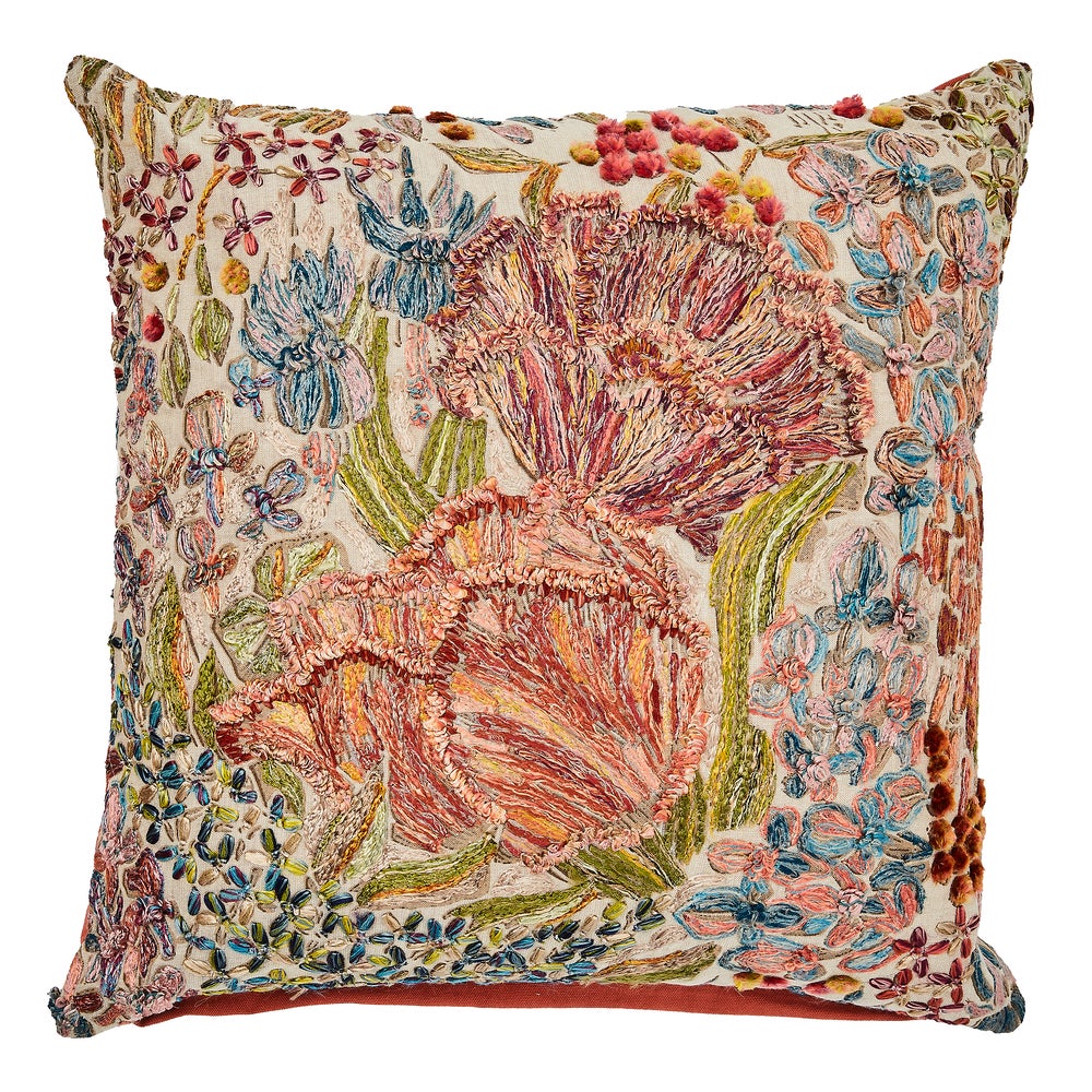 Flower Field Throw Pillow mackenzie-childs Panama imagen 1