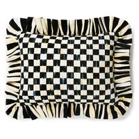 Courtly Check Ruffle Lumbar Pillow