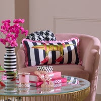 Patience Brewster Gloria Alligator Striped Lumbar Throw Pillow