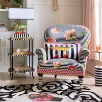 Patience Brewster Gloria Alligator Striped Lumbar Throw Pillow