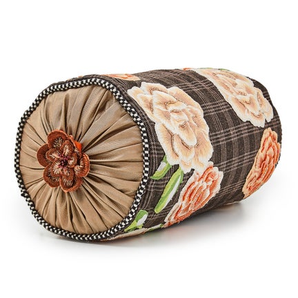 Field Study Floral Beaded Bolster