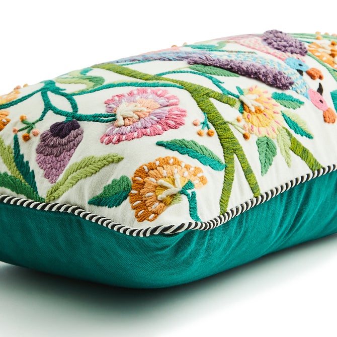 Carnivale Two Birds Lumbar Throw Pillow image number 1
