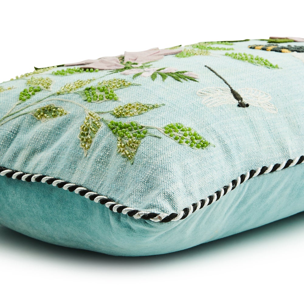 Floral & Bee Throw Pillow mackenzie-childs Panama imagen 4