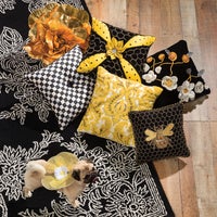Queen Bee Black Throw Pillow