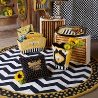 Queen Bee Black Throw Pillow