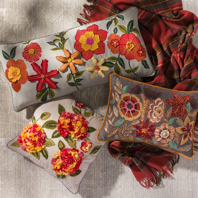 Autumn Hydrangea Pillow image number 1