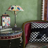 Courtly Check  Black Sash Throw Pillow