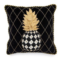 Pineapple Black Pillow
