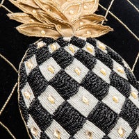 Pineapple Black Pillow