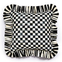 Courtly Check Ruffle Throw Pillow