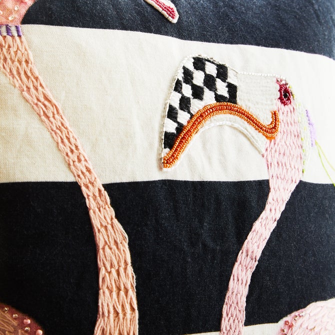 Patience Brewster Flamingo Throw Pillow image number 2