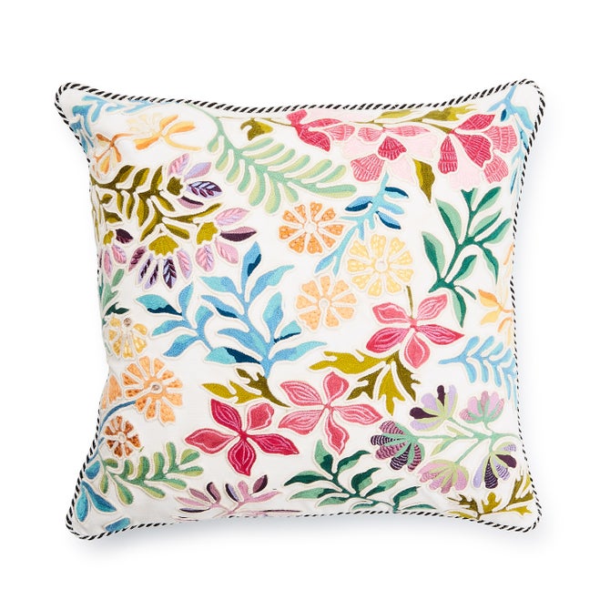 Carnivale Floral Throw Pillow image number 0