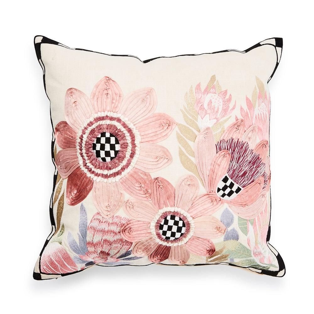 Eternity Floral Throw Pillow mackenzie-childs Panama imagen 1 Eternity Floral Throw Pillow mackenzie-childs Panama imagen 1