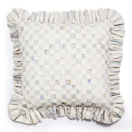 Sterling Check Ruffle Throw Pillow