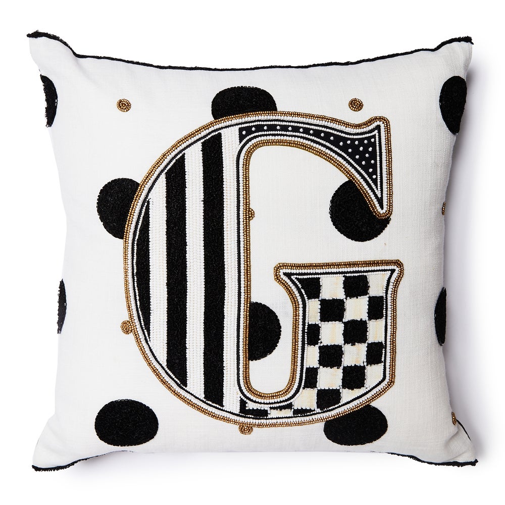 Monogram Throw Pillow - G mackenzie-childs Panama imagen 1