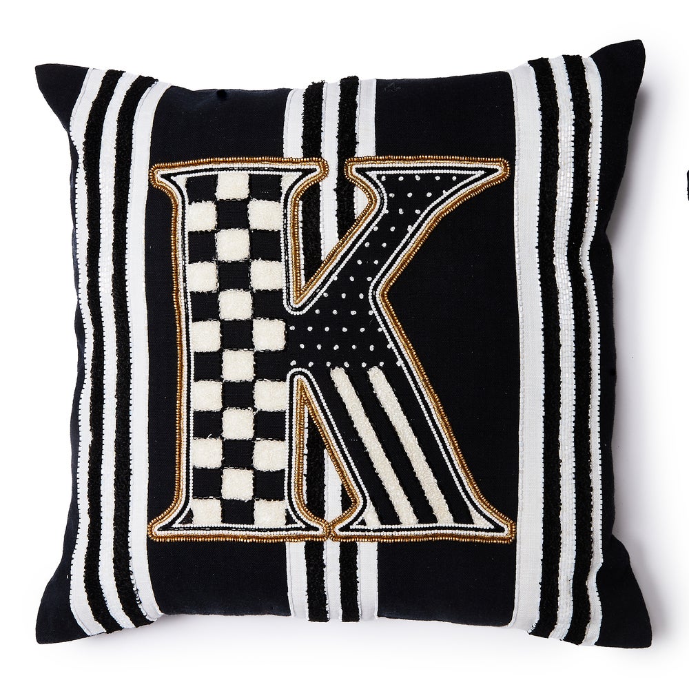 Monogram Throw Pillow - K mackenzie-childs Panama imagen 1