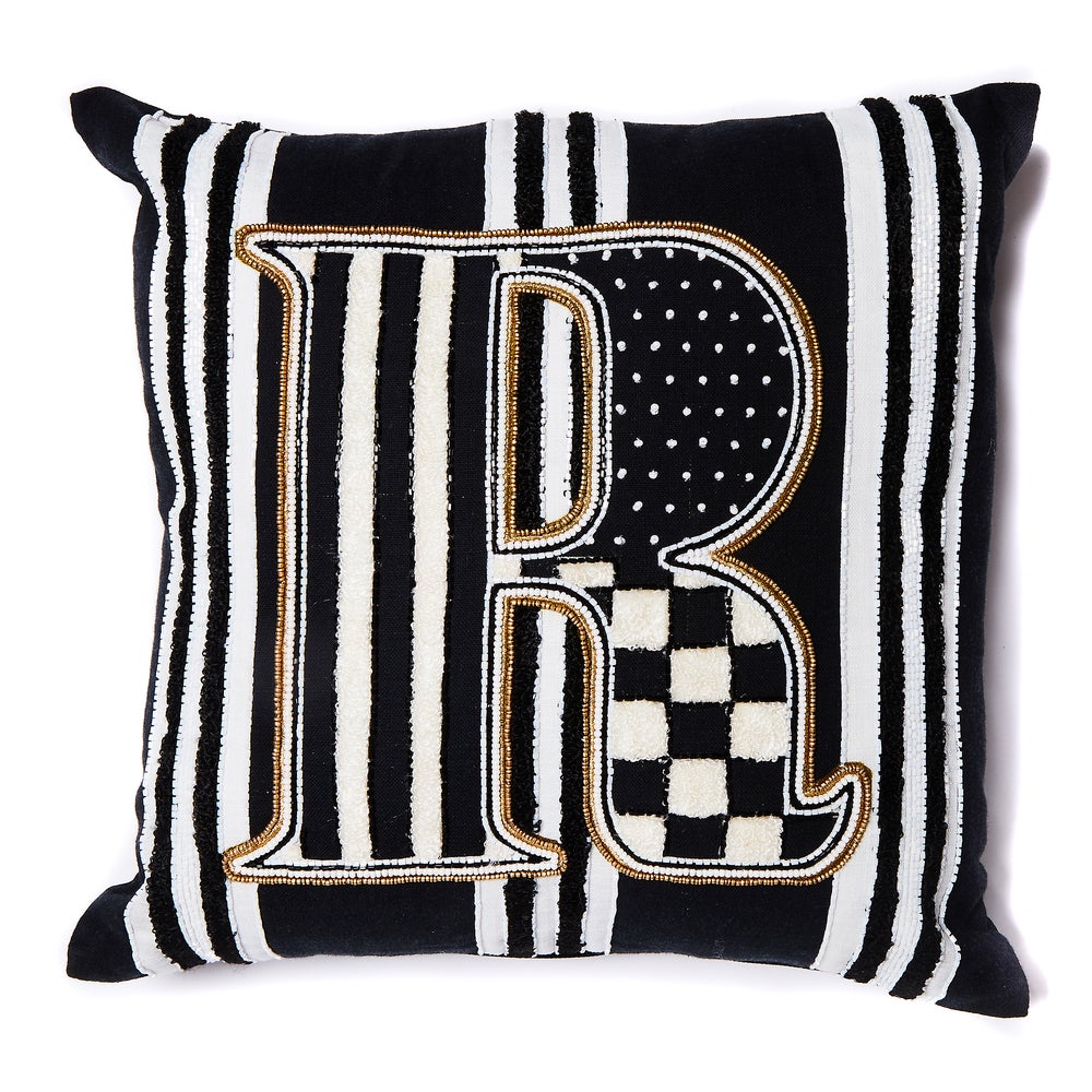 Monogram Throw Pillow - R mackenzie-childs Panama imagen 1