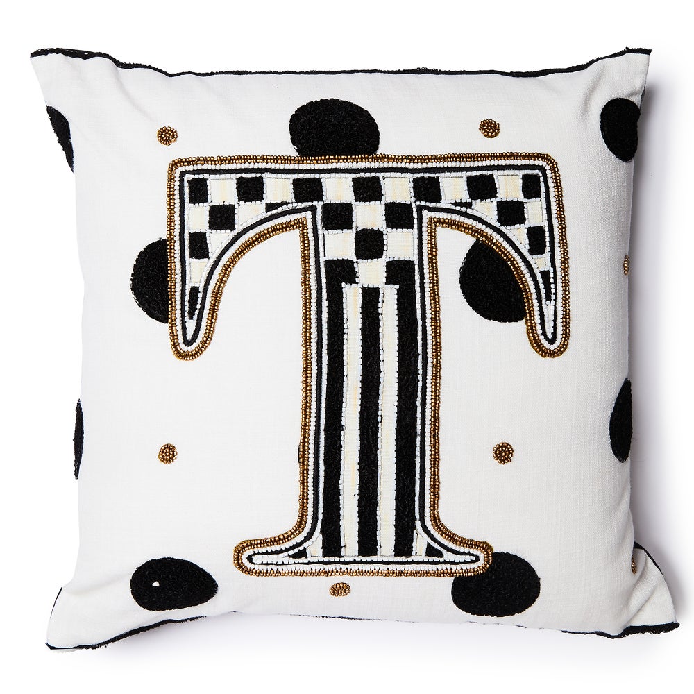 Monogram Throw Pillow - T mackenzie-childs Panama imagen 1