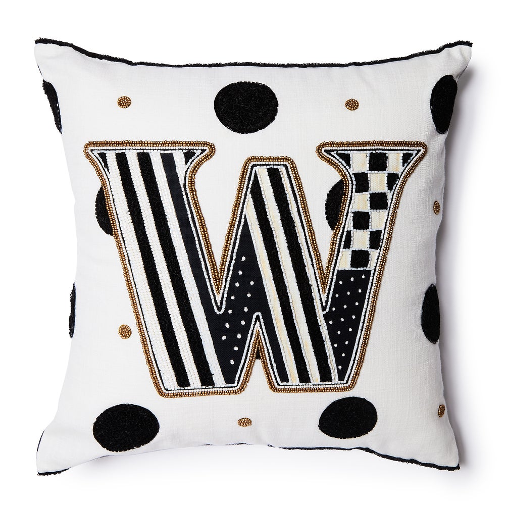 Monogram Throw Pillow - W mackenzie-childs Panama imagen 1