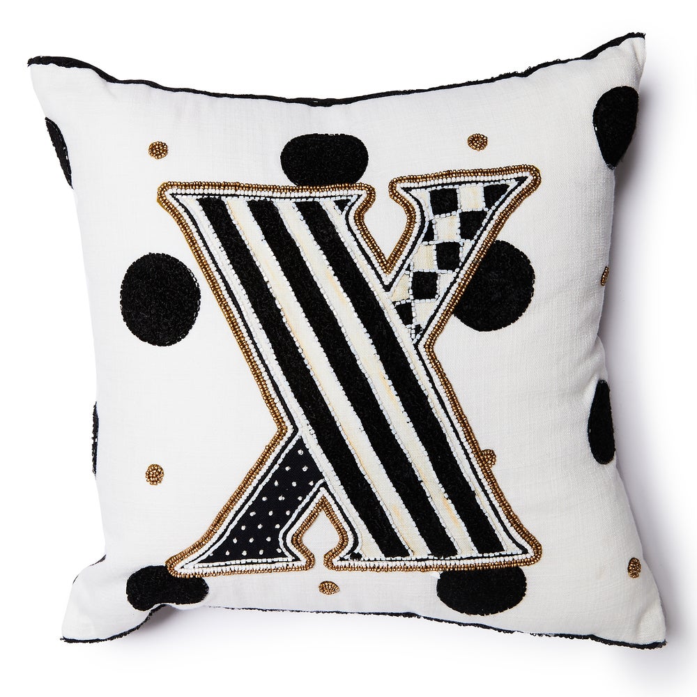 Monogram Throw Pillow - X mackenzie-childs Panama imagen 1