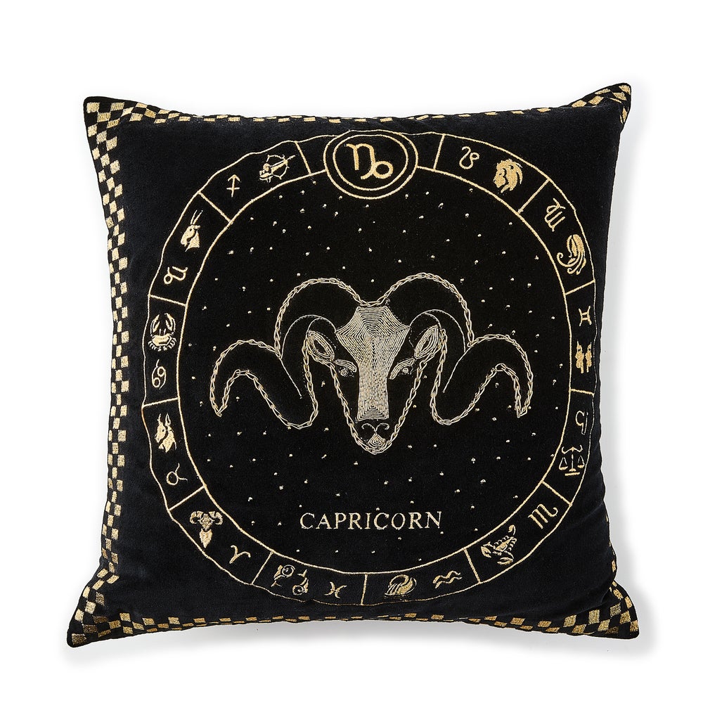 Zodiac Throw Pillow mackenzie-childs Panama imagen 1