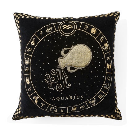 Aquarius Zodiac Throw Pillow