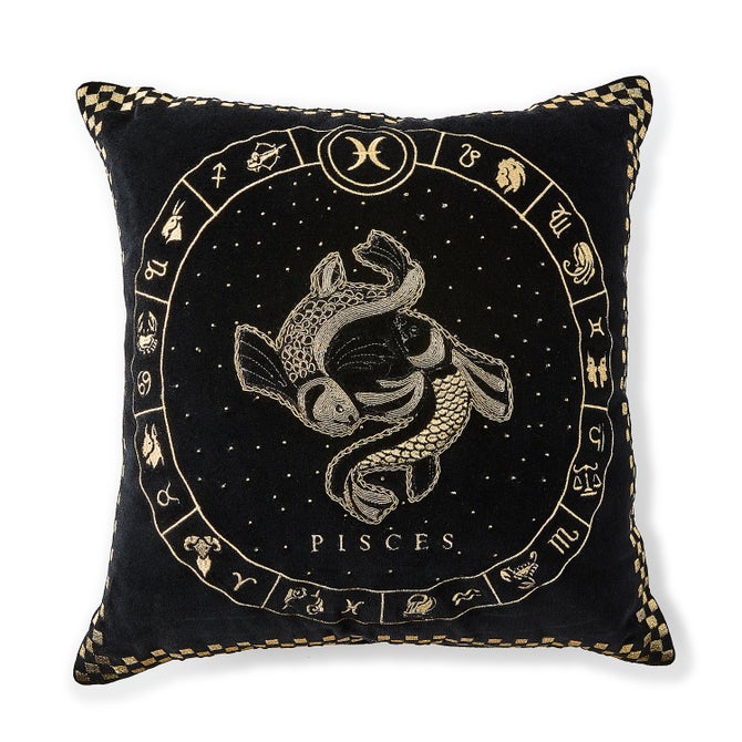 Pisces Zodiac Throw Pillow image number 0