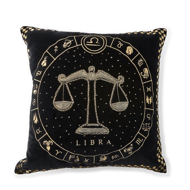 Libra Zodiac Throw Pillow image number 0