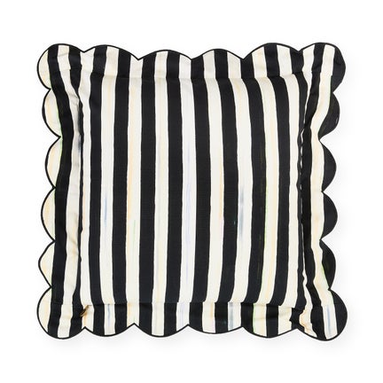 Courtly Check Reversible Scalloped Throw Pillow