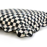 Courtly Check Reversible Scalloped Throw Pillow