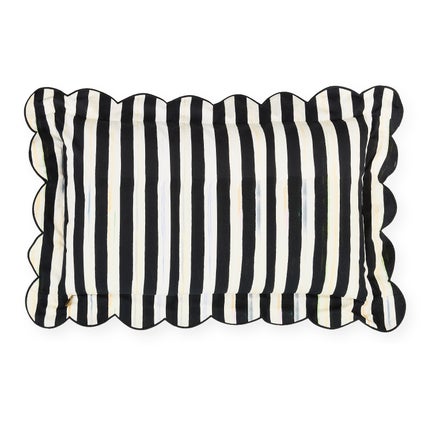 Courtly Check Reversible Scalloped Lumbar Throw Pillow