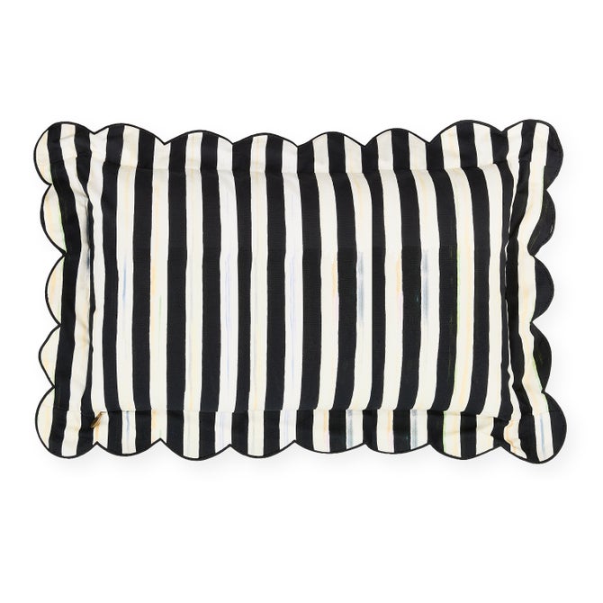 Courtly Check Reversible Scalloped Lumbar Throw Pillow image number 1