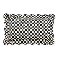 Courtly Check Reversible Scalloped Lumbar Throw Pillow