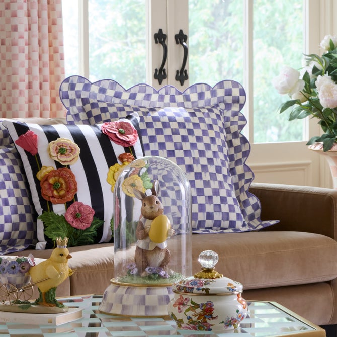 Check Reversible Scalloped Lumbar Throw Pillow image number 3