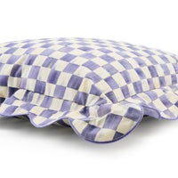 Check Reversible Scalloped Lumbar Throw Pillow