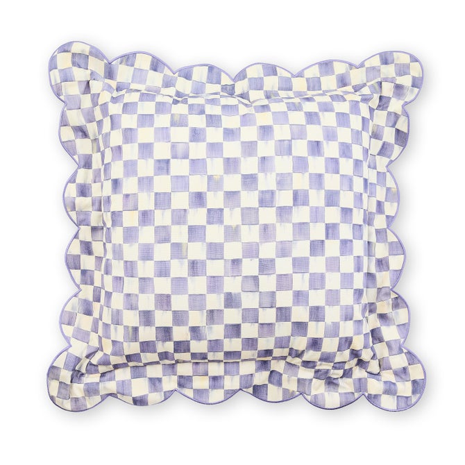 Check Reversible Scalloped Lumbar Throw Pillow image number 1